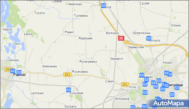 mapa Sójkowo gmina Inowrocław, Sójkowo gmina Inowrocław na mapie Targeo
