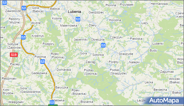 mapa Sołonka, Sołonka na mapie Targeo