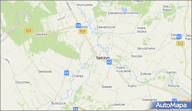 mapa Spiczyn, Spiczyn na mapie Targeo