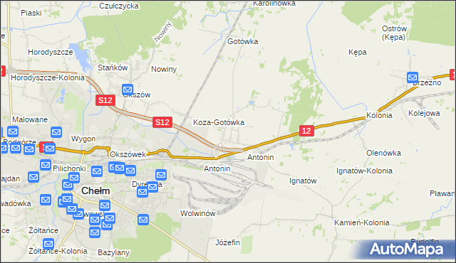 mapa Srebrzyszcze, Srebrzyszcze na mapie Targeo