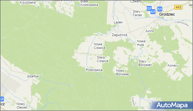 mapa Stara Ciświca, Stara Ciświca na mapie Targeo