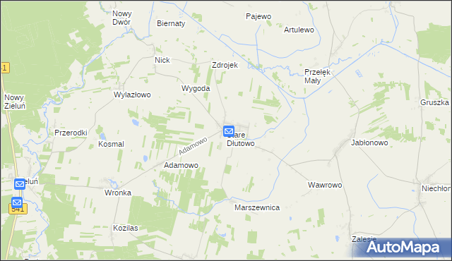 mapa Stare Dłutowo, Stare Dłutowo na mapie Targeo