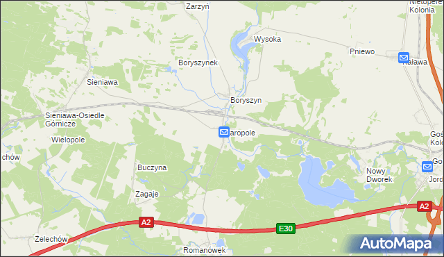 mapa Staropole gmina Lubrza, Staropole gmina Lubrza na mapie Targeo