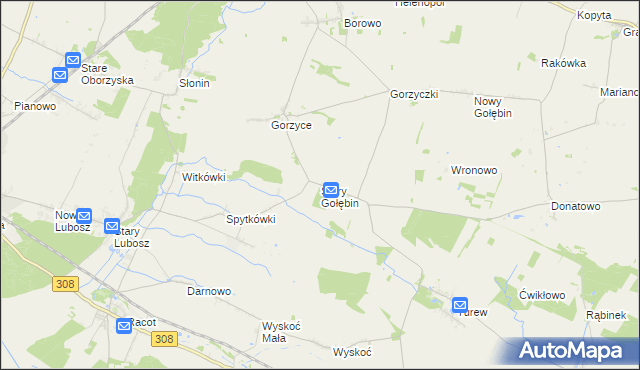 mapa Stary Gołębin, Stary Gołębin na mapie Targeo