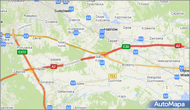 mapa Stary Konik, Stary Konik na mapie Targeo