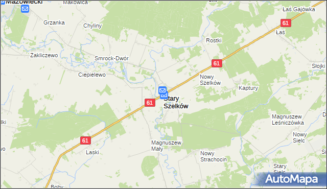 mapa Stary Szelków, Stary Szelków na mapie Targeo
