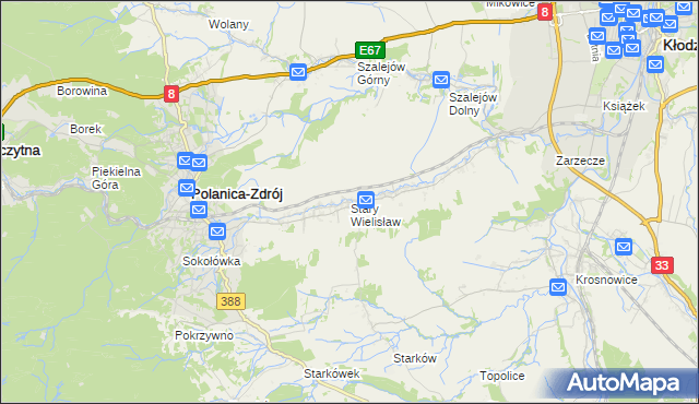 mapa Stary Wielisław, Stary Wielisław na mapie Targeo