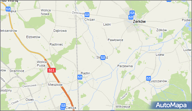 mapa Stęgosz, Stęgosz na mapie Targeo