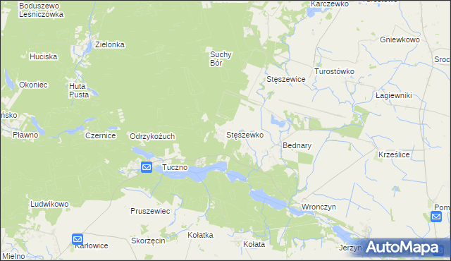 mapa Stęszewko, Stęszewko na mapie Targeo