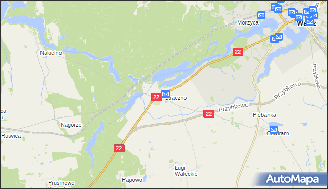 mapa Strączno, Strączno na mapie Targeo