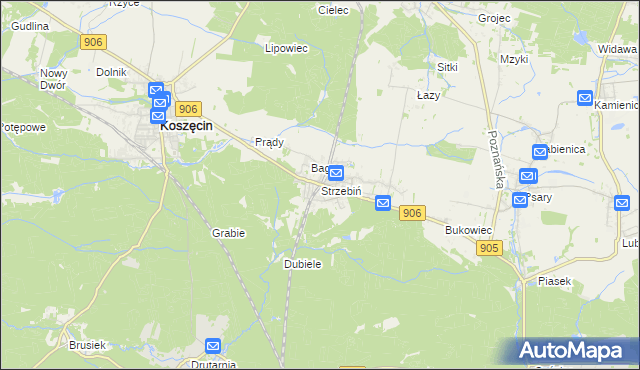 mapa Strzebiń, Strzebiń na mapie Targeo