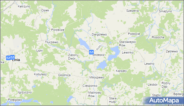 mapa Strzepcz, Strzepcz na mapie Targeo