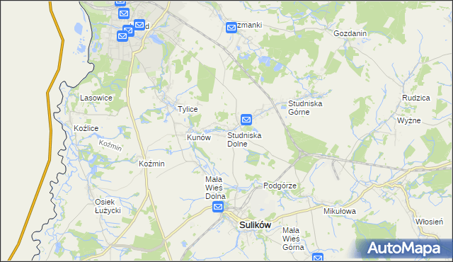 mapa Studniska Dolne, Studniska Dolne na mapie Targeo