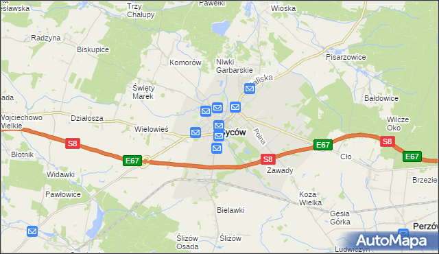 mapa Syców, Syców na mapie Targeo