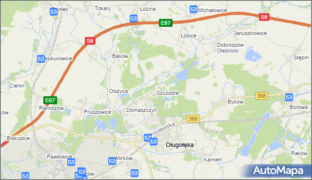 mapa Szczodre, Szczodre na mapie Targeo