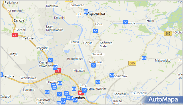 mapa Szówsko, Szówsko na mapie Targeo
