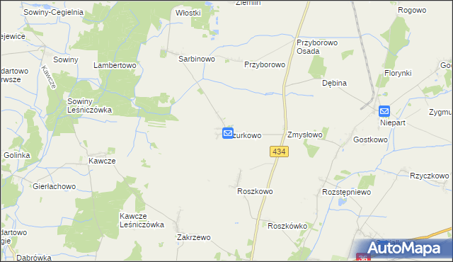 mapa Szurkowo, Szurkowo na mapie Targeo