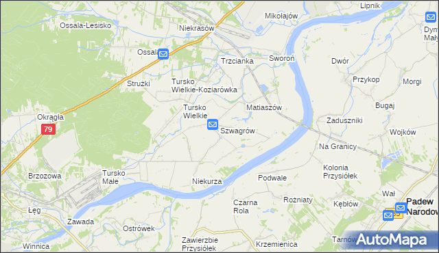 mapa Szwagrów, Szwagrów na mapie Targeo