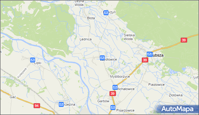 mapa Szydłowice, Szydłowice na mapie Targeo
