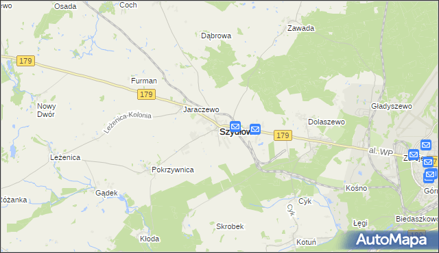 mapa Szydłowo powiat pilski, Szydłowo powiat pilski na mapie Targeo