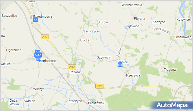 mapa Szymocin, Szymocin na mapie Targeo