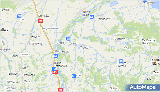 mapa Trybsz, Trybsz na mapie Targeo