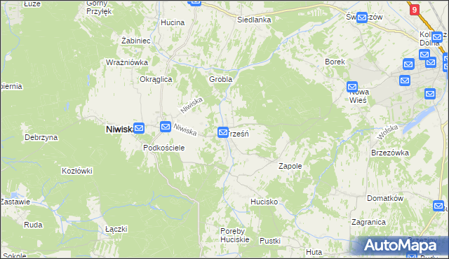 mapa Trześń gmina Niwiska, Trześń gmina Niwiska na mapie Targeo