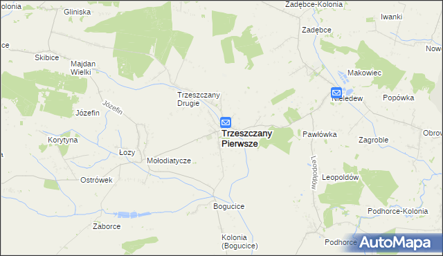 mapa Trzeszczany Pierwsze, Trzeszczany Pierwsze na mapie Targeo