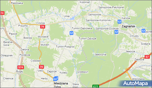 mapa Tumlin-Węgle, Tumlin-Węgle na mapie Targeo