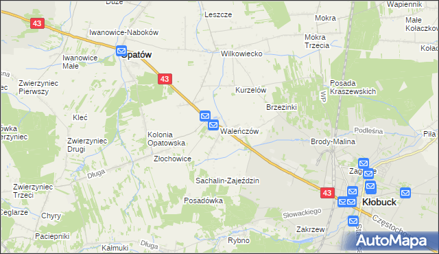 mapa Waleńczów, Waleńczów na mapie Targeo