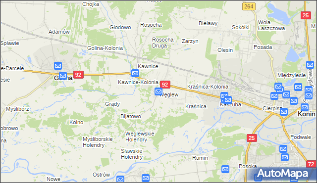 mapa Węglew, Węglew na mapie Targeo