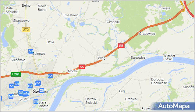mapa Wiąg, Wiąg na mapie Targeo