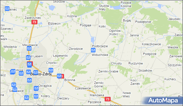 mapa Widuchowa gmina Busko-Zdrój, Widuchowa gmina Busko-Zdrój na mapie Targeo