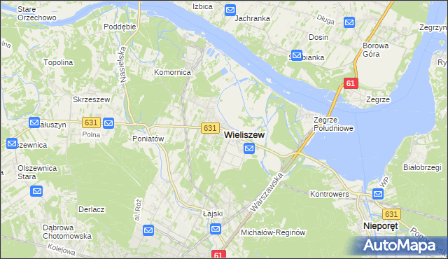 mapa Wieliszew, Wieliszew na mapie Targeo