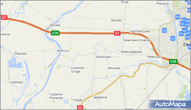 mapa Wiktorowo gmina Gronowo Elbląskie, Wiktorowo gmina Gronowo Elbląskie na mapie Targeo