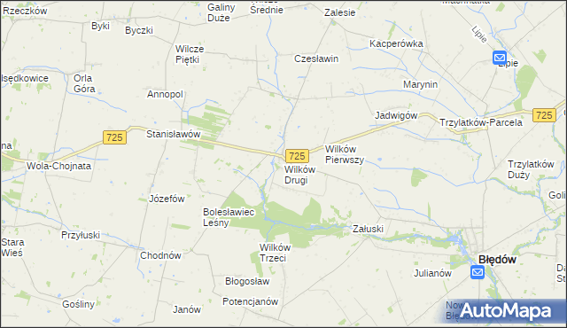 mapa Wilków Drugi, Wilków Drugi na mapie Targeo