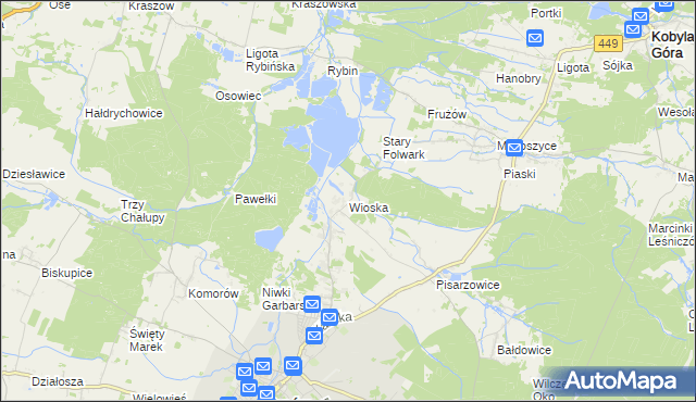 mapa Wioska gmina Syców, Wioska gmina Syców na mapie Targeo
