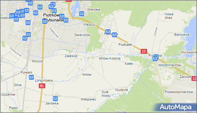 mapa Witów-Kolonia, Witów-Kolonia na mapie Targeo