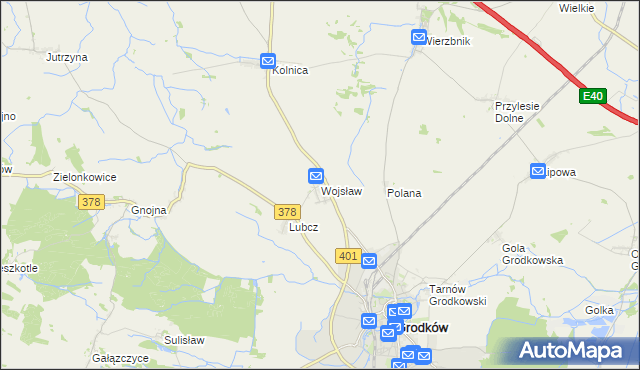 mapa Wojsław, Wojsław na mapie Targeo