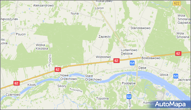 mapa Wójtostwo gmina Pomiechówek, Wójtostwo gmina Pomiechówek na mapie Targeo