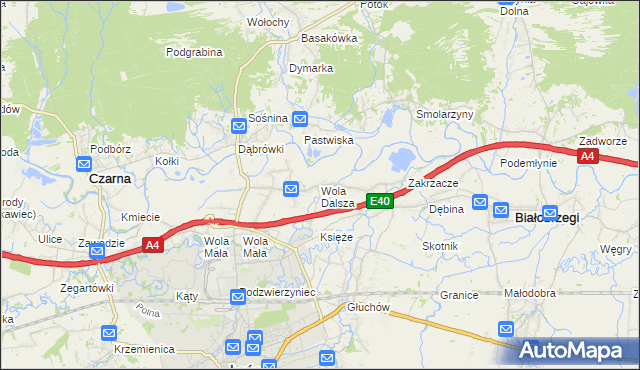 mapa Wola Dalsza, Wola Dalsza na mapie Targeo