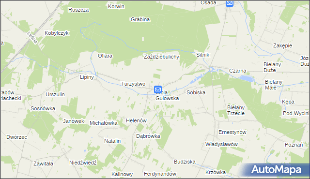 mapa Wola Gułowska, Wola Gułowska na mapie Targeo