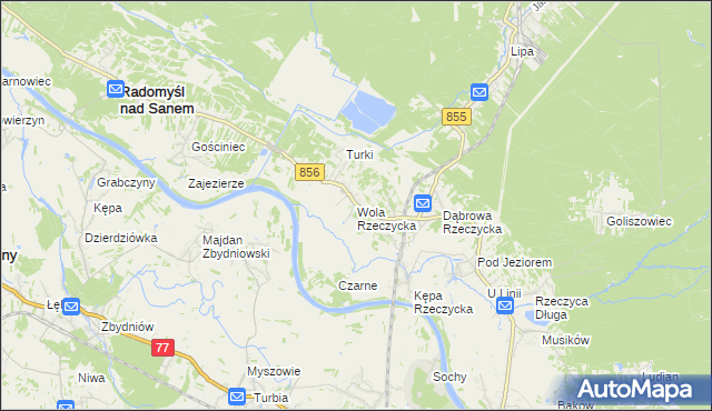 mapa Wola Rzeczycka, Wola Rzeczycka na mapie Targeo