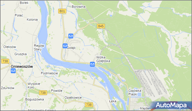 mapa Wólka Gołębska, Wólka Gołębska na mapie Targeo