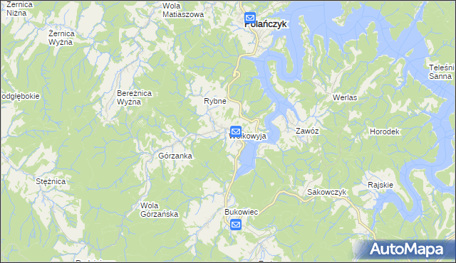 mapa Wołkowyja, Wołkowyja na mapie Targeo