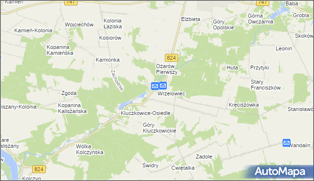 mapa Wrzelowiec, Wrzelowiec na mapie Targeo