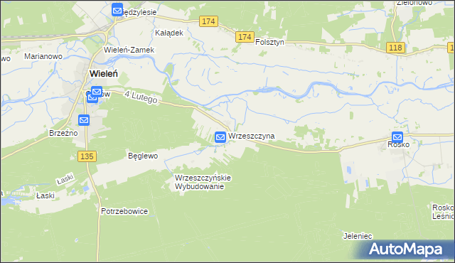 mapa Wrzeszczyna, Wrzeszczyna na mapie Targeo