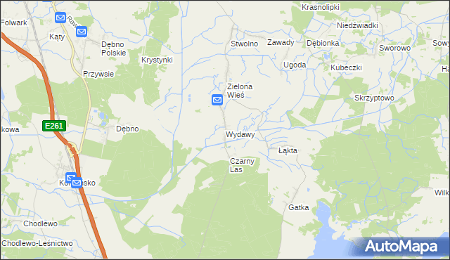 mapa Wydawy gmina Rawicz, Wydawy gmina Rawicz na mapie Targeo