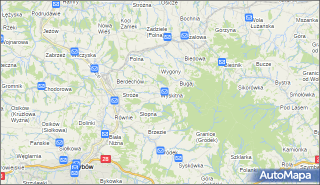 mapa Wyskitna, Wyskitna na mapie Targeo