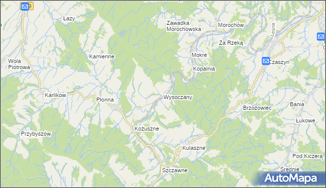 mapa Wysoczany, Wysoczany na mapie Targeo